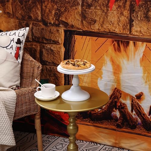 Set of 3 White Cake Stands, Metal Round Cake Holder Dessert Pie Pizza Display Stand 8" 10" 12" Serving Tray Decoration for Wedding Celebration Party Birthday Baby Shower - Image 5