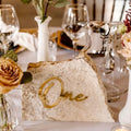 24 Pcs Gold Acrylic Cursive Wedding Table Numbers 1-24 by Unknown