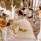 24 Pcs Gold Acrylic Cursive Wedding Table Numbers 1-24 by Unknown