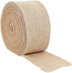 Beige Jute Cloth Ribbon Roll for Crafts Xmas Halloween Season by jojofuny