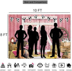 Pink Western Cowgirl Backdrop Size 10x8 Ft Rustic Wooden House Barn Design Party Banner Durable Polyester Photo Booth Background for Cowgirl Birthday & Farm Party Decorations Supplies - Image 5