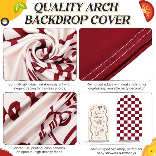 Mindsoft 2 Pcs Special Delivery Arch Cover, Red, 6ft 7.2ft - Image 5