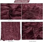 15 Pack Burgundy Cheesecloth Table Runner 9FT Rustic Sheer Table Runners 17x108 Inch Gauze Boho Runner for Wedding Bridal Baby Shower Birthday Party Table Decorations - Image 4