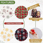 12 Pack Reusable Christmas gift bags with 15 gift tags. Gift sacks. Fabric drawstring holiday gift bags in assorted sizes. Xmas bags for presents, parties & stocking stuffers. (CE3) - Image 3