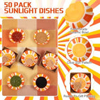 FoldTier 30 Sets Ceramic Dipping Sauce Bowls 3 oz Party Favors, Sun - Image 3