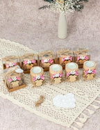 Ju's Favors Pack of 10 Wood Candle Holders,Baby Shower Favors for Girls,Baby Shower Party Favors for Guests,Baby Girl Gender Reveal Gift, Christening Party Return Favors.(Light-Pink) - Image 4