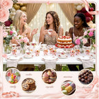 Mifoci 60 Pcs Mini Cake Stand Dome, 4.1x1.6 Rose Gold Clear Favor Boxes - Image 5