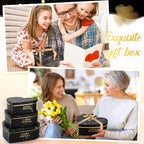 Glenmal 3 Pcs Heart Shaped Gift Boxes with Lids,Black Marble - Image 5
