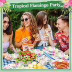 Funnymoom 250 Pcs Hawaiian Flamingo Party Decoration Serves 50 - Image 4