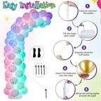 AerWo Lighted Balloon Arch Kit, Half Curved Balloon Arch Stand with Base - Image 5