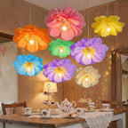 Thiccywoov 8 Pack Giant Paper Flower Decorations for Bulb, 15.7" Large Artificial Flower Paper Lantern Colorful Crepe Tissue Papers Flowers for Classroom Birthday Wedding Decorations(Colorful) - Image 6