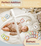 5-in-1 Thick & Plush Baby Play Gym, Baby Play Mats for Floor, Tummy Time Mat with 6 Toys, Convertible Stage-Based Developmental from Babies to Toddlers, Ball Pit, White - Image 4