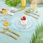 WDF 60pcs Clear Plastic Dessert Plates Disposable -7.5inch Small Disposable Clear Cake/Appetizer/Dessert Plastic Plates for Wedding/Party/Birthday/Summer Party - Image 5