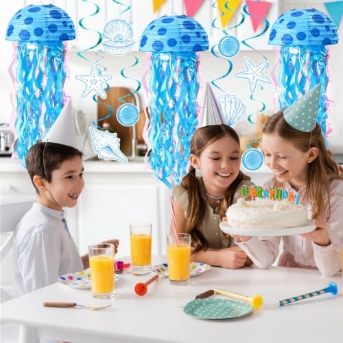 Whaline 30 Pcs 10'' Cartoon Sponge Themed Birthday Party Decor, Jellyfish - Image 5