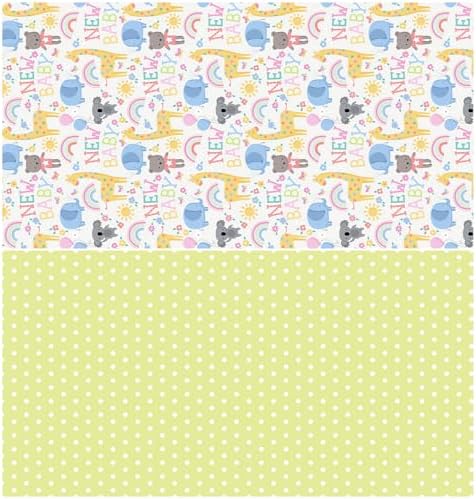 WRAPAHOLIC Jumbo Reversible Baby Shower Wrapping Paper - 30 Inch x 100 Feet - Animals & New Baby Design for Neutral Baby Shower, Boys Girls Kids Birthday - Image 7