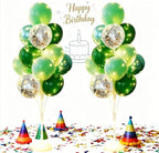 Balloon Stand for Floor with String Light 2 Set Green Centerpieces Balloon Holder Decoration for Wedding Baby Shower Birthday Party Surprise Nature Forest Theme Party - Image 3