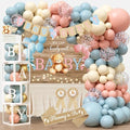 Bear Gender Reveal Decorations, He or She Gender Reveal Party Decoration, Boy or Girl Bear Theme Party Supplies with Backdrop BABY-Box Tablecloth Mom to Be Sash Dad to Be Pin Balloon Arch by Unknown