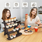 Wooden Display Stand, Tiered Cupcake Stand, 4 Tier Display Stand Riser - Image 4