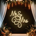 Neon Sign Mr and Mrs Neon Sign, Custom Wedding Backdrop, Neon wedding sign Size:17inch by BELISAMA