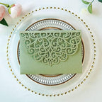 ponatia Trifold Laser Cut Wedding Invitations Pockets with Envelopes - Image 5