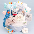 Baby Boy Gifts Basket,Baby Shower Gifts for Boys,New Born Baby Boys Gift,Gender Reveal Gifts,Unique Baby Gift Essential Stuff,Rattle Swaddle Blanket Baby Boys Gifts by PENGTAI