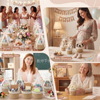 Thenshop 12 Pcs Small Woven Basket Empty with Gift Bags＆ Ribbons, Khaki - Image 6