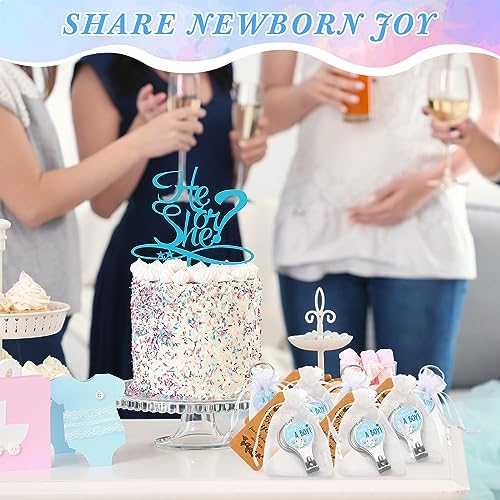 50 Sets Bottle Openers Baby Shower Return Favors for Guest Nail Clipper Bottle Opener Decorations with Thank You Tags Organza Bags for Baby Shower Gender Revel Party Souvenirs(Cute Elephant) - Image 6