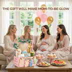 Giftacity Wooden Baby Shower Crate, Large Pink Personalized Gift Basket - Image 4