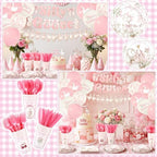 VioraWhite 183 Pcs Silly Goose Birthday Party Set Elegant Pink - Image 3