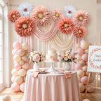 Giant Paper Flowers Decorations for wall Party(Dusty Pink) - Image 5