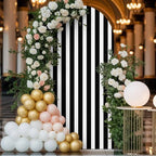 Classic Black and White Stripes Arch Backdrop Cover 6.6 FT, Wedding Arch Cover Stretchy Backdrop Stands Covers for Birthday Party Ceremony Banquet Decor - Image 4