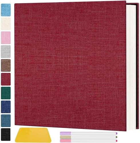 Zesthouse Photo Album Self Adhesive Pages, 60 Pages Magnetic Scrapbook Albums with Sticky Page, Photos Album Holds 8x10 & 5X7 & 4x6 & 6x8 & 3x5, Large Picture Book Ideal Gift for Family Wedding Baby by Zesthouse