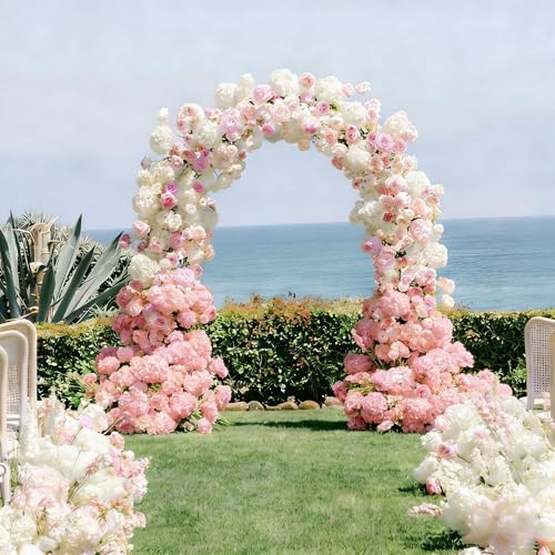 AVIVIHO 305Pcs Fake Flowers White Hydrangea Artificial Flowers Bulk (Not Squished, No Steaming Need) Ivory Silk Flowers with Stems for Party Wedding Home Table Centerpieces Baby Shower Decor - Image 7