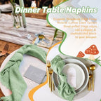 Showgeous 30 Pack Sage Green Cloth Napkins with Fringe, 16x16 inch - Image 7