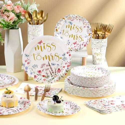 400 Pcs Miss to Mrs Bridal Shower Plates Napkins Weddng - Image 4