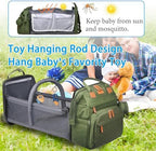 Jeryswet Baby Diaper Bags with Changing Station, Waterproof Large Capacity Diaper Bag Backpack for Moms Dads with USB Charging Port and Stroller Straps, Baby Shower Gifts, Green - Image 2