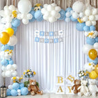 40x10ft White Backdrop Curtains for Wedding Parties Wrinkle Free Photo Backdrop Drapes for Photography Birthday Baby Shower Soft Fabric Party Backgournd for Photoshoot 5x10ft, 8 Panels - Image 7