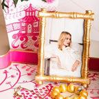 Jaye’s Studio Gracie Chloe 4x6 Picture Frame Gold Bamboo Frame, Handpainted Lacquer Finish, Glass Picture Frames, Metal Photo Frame Vertical Horizontal, Photo Frames Tabletop For Home, Bedroom, Office - Image 2