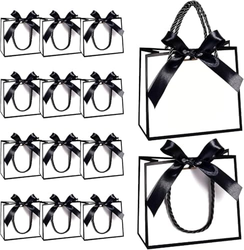 EQOREIIN 50 PCS Small Gift Bags with Handles, 5.5x 2.5x4.7 Inches Mini Bag by EQOREIIN