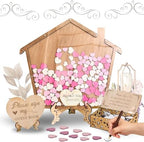 Rustic Wooden Wedding Guest Book Alternative, House Shape Drop Box Frame by Handmade