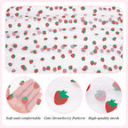 12 Pcs 29x70 Inch Strawberry Tulle Table Runner, White Lace Strawberry Tablecloth for Cake Birthday Party Wedding Baby Shower Christmas Decorations - Image 3