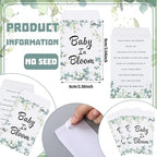 Ctosree 50 Sets Eucalyptus Leaf Baby in Bloom Baby Shower Seed Packets Favors for Guests Include Self Adhesive Seed Packets (No Seeds) Clay Plastic Flowerpot Thank You Tags Hemp Rope Organza Gift Bags - Image 5