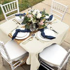 Fitable 6 Pack Ivory Square Tablecloths 70x70 Inch for 2-4 Ft Tables - Image 2