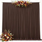 10x12ft Brown Backdrop Curtains, Brown Drapes for Backdrop Draping Fabric for Wedding Party Bridal Baby Shower Prom Birthday Graduation 5x12FT, 2 Panels - Image 3