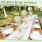 Chunful 6 Set Sage Green One Silly Goose 1st Birthday Decoration 11.8 Inch - Image 3