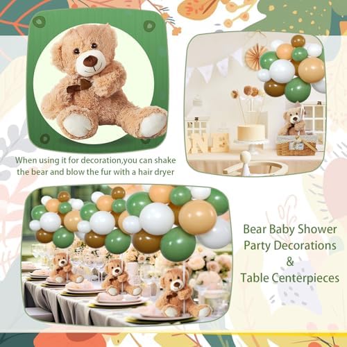 Bear Baby Shower Decorations, 185 Balloon Kit,Green, Brown, Nude, White - Image 5