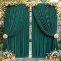 16ftx10ft Wrinkle Free Hunter Green Backdrop Curtain - 10 Feet Photography Backdrop Drapes, Silky Polyester Back Drop Cloth for Wedding Baby Shower Balloon Arch Background by Unknown