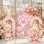 3 Pcs Pink Bear Baby Shower Birthday Decorations Large Cutouts Gender Reveal Sign 1st Birthday Party Centerpieces for Baby Shower Party Supplies Photo Booth Props Backdrops Decor - Image 6