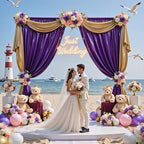10x10FT Purple Sequin Backdrop Curtain for Party - 2 Panels 5x10FT Wrinkle-Free Shimmer Drapes for Birthday, Wedding, Christmas, Decorations & Photography - Image 4