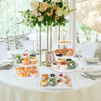 Garvee 14 Pcs Dessert Table Display Set, Thick Plastic Cupcake Stands, 4 x Three-Tier and 4 x Two-Tier Cupcake Stands, 6 x Appetizer Trays, Ideal for Tea Party, Wedding, Birthday, Baby Shower - Image 6